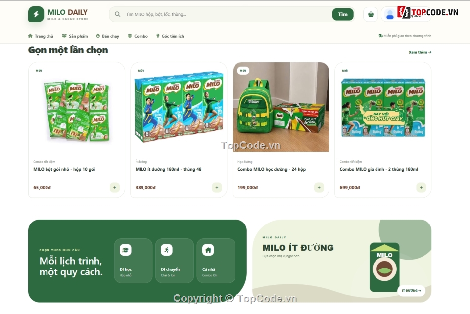 Đồ án,web bán sữa,AI